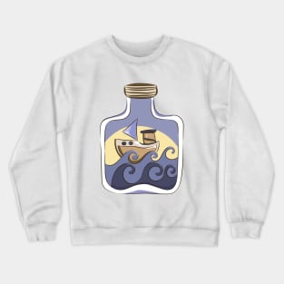 Cute kids nautical digital illustration Crewneck Sweatshirt